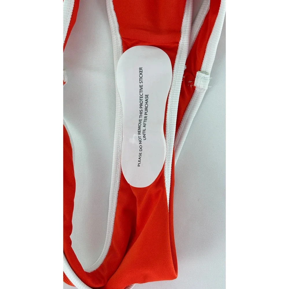 Wilo The Label 2 Piece Tankini Swimsuit Tomato Orange Womens Size Large New